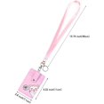 thumbnail image 3 of Cute Neck Pouch, Student ID Credit Card Case Holder Cartoon Shield Panda/Cat (Gray+Pink), 3 of 5