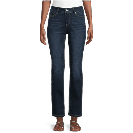 Time and Tru Women's Mid Rise Straight Jean