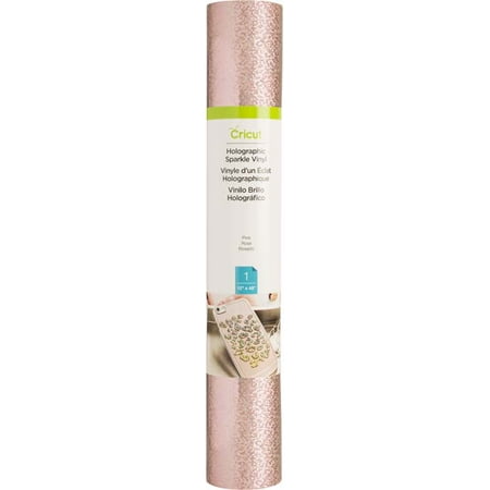 holographic x48 cricut sparkle roll vinyl pink