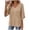Khaki, variant on Tqcoqu Womens 3/4 Sleeve Tops Embroidered Lace Blouses Boho Shirt, V Neck Casual Loose Fit Vacation Beach Business Casual Outfits