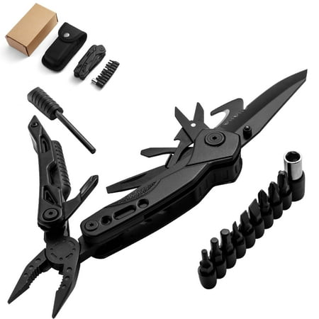 Multitool 21-in-1 Multitools Pliers with Nylon Sheath Portable Multi Tool Professional Stainless Steel Multi-Tool for Outdoor Survival Camping Hiking Simple Repair(21-in-1)