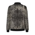 thumbnail image 4 of Jamicy Veste Chandail pour Femmes Cadeau pour Femmes 2025 Mode Fermeture à Glissière Cardigan à Manches Longues Imprimé Floral Rétro Blouse Décontractée Coupe Ample Chandails en Molleton, 4 of 6