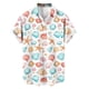 thumbnail image 4 of Mens Casual Manga Corta Botón Abajo Camisas Turndown Cuello Impreso Blusa de Verano Respirable, 4 of 6