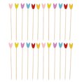 thumbnail image 1 of 100pcs Heart-shaped Bamboo Sticks Disposable Fruit Stick Mini Sushi Sticks, 1 of 8