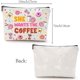 thumbnail image 2 of Bolsas de maquillaje con diseño de donas y café para mujer, bolsa de viaje para cosméticos, bolsa con cremallera, estuche multiusos, organizador para artículos de tocador, 2 of 9