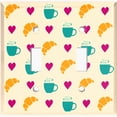 thumbnail image 2 of Metal Light Switch Wall Plate Outlet Cover (Coffee Espresso Mocha Cup Heart Croissant Pattern Beige - Double Toggle), 2 of 2