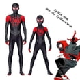 thumbnail image 2 of FeiKong Disfraz de Spiderman para cosplay, Spider Man Into The Spider Verse, Miles Morales, mono de cosplay, disfraces de Halloween para niños-c, 2 of 5