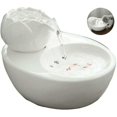 thumbnail image 2 of Ceramic Fountain for Cats - Lotus Vertical Drinker, 2 of 3