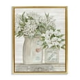 thumbnail image 5 of Stupell Industries Alluring White Florals Classic Country Ceramic Jars Metallic Gold Framed Floating Canvas Wall Art, 24x30, by Cindy Jacobs, 5 of 5
