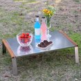 thumbnail image 4 of table Pliante avec Sac de Transport table en Acier Inoxydable Convenant au barbecue au camping en Plein Air, 4 of 8