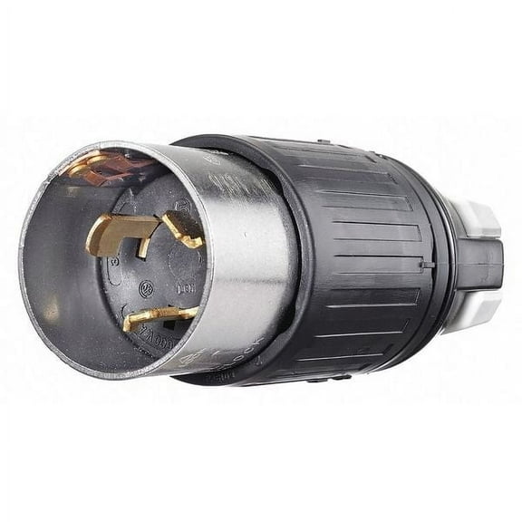 Bryant Locking Plug,Black/Wht,250VDC/600VAC,50A 3765