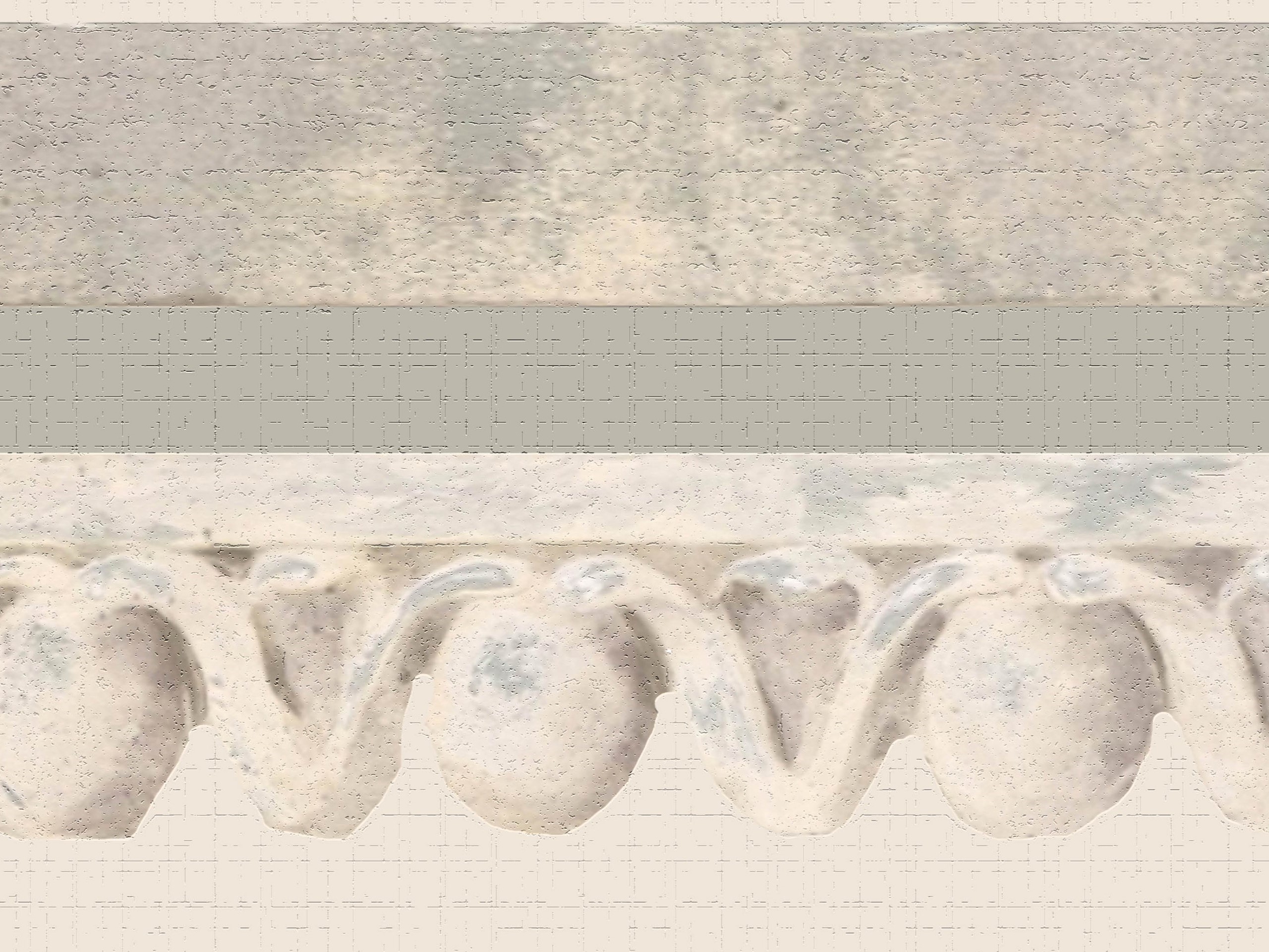 Dundee Deco's Peel and Stick Wallpaper Border - Abstract Green Off-white Scrolls Wall Border Retro Design, 15 ft x 7 in, Self Adhesive