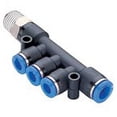 thumbnail image 1 of Push to Connect Inline Branch Manifold Union Fitting 3/8" OD x 1/4" NPT Male ..., 1 of 1