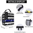 thumbnail image 6 of American Thin Blue Line Flag Police Pattern Black Lunch Box Reusable Insulated Bag Containers, 6 of 6