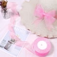 thumbnail image 3 of NOGIS Pink Sheer Ribbon, 50 Yards 1-1/2 inch Wide Shimmer Sheer Organza Ribbon for Bow Making, Gift Wrapping, Box Packaging, Crafting, Christmas Decoration and More, 3 of 7