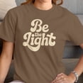 thumbnail image 3 of Smartprints Be the Light Inspirational Women's T-Shirt Brown Savana, Cotton, L, 3 of 4