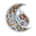 thumbnail image 3 of deevoka Ramadan Tray Moon Serving Tray Creative Portable Storage Plate Eid Tray Decoration for Snack Living Room Tabletop Fruit Gifts White, 3 of 9