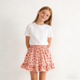 thumbnail image 4 of Skirts for Girls Ruffle Floral Flowy Short Skirts for Girls Cute Summer Skirts for Girls (Pink 5-6 Years), 4 of 8