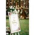 thumbnail image 4 of Darling Souvenir MADE WITH LOVE Personalized WelcomeSign/Banner,WelcomeTo Our New Beginning Custom Watercolor Flower With Border Wedding, Engagement PartySign- 18x12, 4 of 5