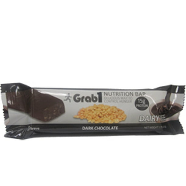 Grab1 Kosher Nutrition Bar 15g Protein Dark Chocolate Parve 1 Bar