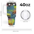 thumbnail image 2 of Colorful Car 40 Oz Tumbler with Handle and Straw Lid, Stainless Steel Insulated Travel Coffee Mug, Vacuum Insulated Water Bottle for Home, Office, Car, Keep Hot/Cold for Hours, 2 of 8