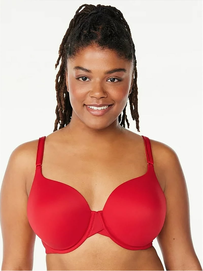 Joyspun Women's Smoothing T-Shirt Bra, Lightly Lined, Sizes 34B to