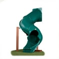 SwingNSlide Green Plastic Tunnel Twister Tube Slide for Backyard