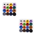 thumbnail image 4 of Inteprter Bolas de hilo de algodón de ganchillo de 16 colores, punto de cruz, bordado a mano, hilos de tejer color sólido 2piezas Inteprter CBP105322, 4 of 5