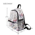 thumbnail image 3 of FORMRS School Backpack with Front Zippered Pocket 12" Student Travel Daypack, Purple Wildflowers, 3 of 6