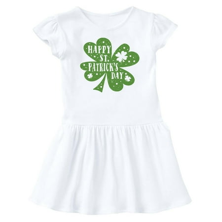 

Inktastic Happy St. Patrick s Day Shamrock in Green Gift Baby Girl Dress