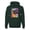 Forest Green, variant on Funny Neon Pug | Dean Russo Art Animal Lover Unisex Hoodie Sweatshirt, Brown, Medium