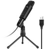 Suzicca USB Microphone Computer PC Ommnidirectional Condenser Conference Mic with Tripod Stand Plug and Play Compatible with Windows MacOS for Meeting Streaming Singing Recording Podcasting Gaming