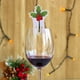 thumbnail image 4 of Decoraciones navideñas, adornos navideños, regalos navideños, tarjeta de decoración de copa de vino tinto de Navidad, gorro de Papá Noel, tarjeta de fiesta, decoración de copa de vino, centro comercia, 4 of 5