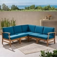 thumbnail image 3 of Noble House Perla Ensemble de Conversation Extérieur 5 Pcs Bleu, 3 of 25