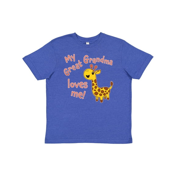 Inktastic My Great Grandma Loves Me- Cute Giraffe Youth T-Shirt