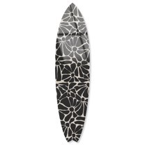 Notoriart Abstract Floral Cluster Surfboard Acrylic Wall Art Die-Cut Coastal Modern High-Gloss Home Decor, 15" x 60"