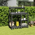 thumbnail image 6 of FOOWIN HDPE Outdoor Potting Table, Garden Potting Bench Table with Sink, Gray, 6 of 8