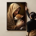 thumbnail image 4 of Basenji Gift - Dogs Breeds Canvas Wall Art - Man Hugging Dog vintage decor - Gallery Wrap Modern Home Art - Gift For Men| Ready to Hang - 16x24 inches, 4 of 4