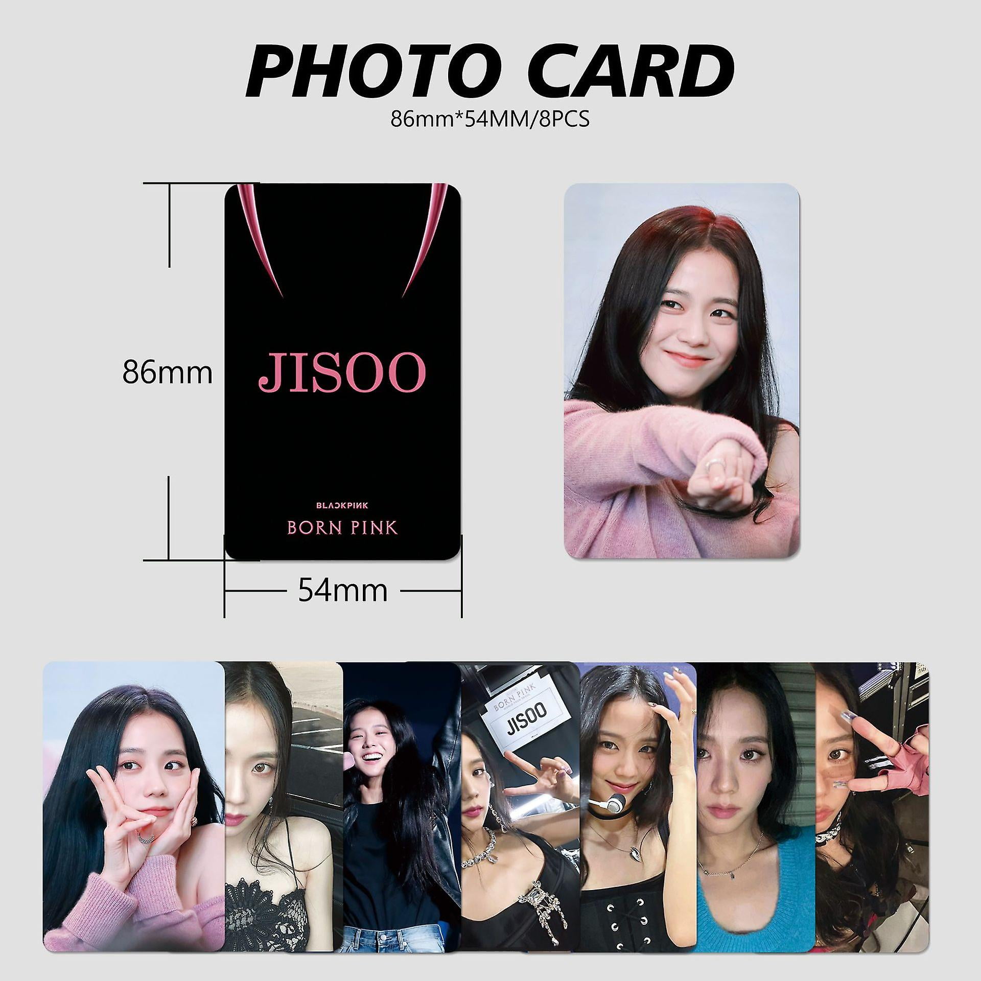 Kpopbp Black Pink Jisoo Photo 8 Pcs Cards Gift Set For Blink