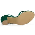 thumbnail image 5 of BLISSFUL STEP Women's Solid Color Lace up High Block Heeled Sandals, 5 of 5