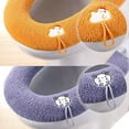thumbnail image 2 of Juego de 4 Fundas para Asiento de Inodoro, Funda para Asiento de Inodoro, Asiento de Inodoro de Tela Cálida Lavable, Antibacteriano, con Lazo para Colgar, Extra Cálida y Lavable (4 Colores) JAMW Sencillez, 2 of 5