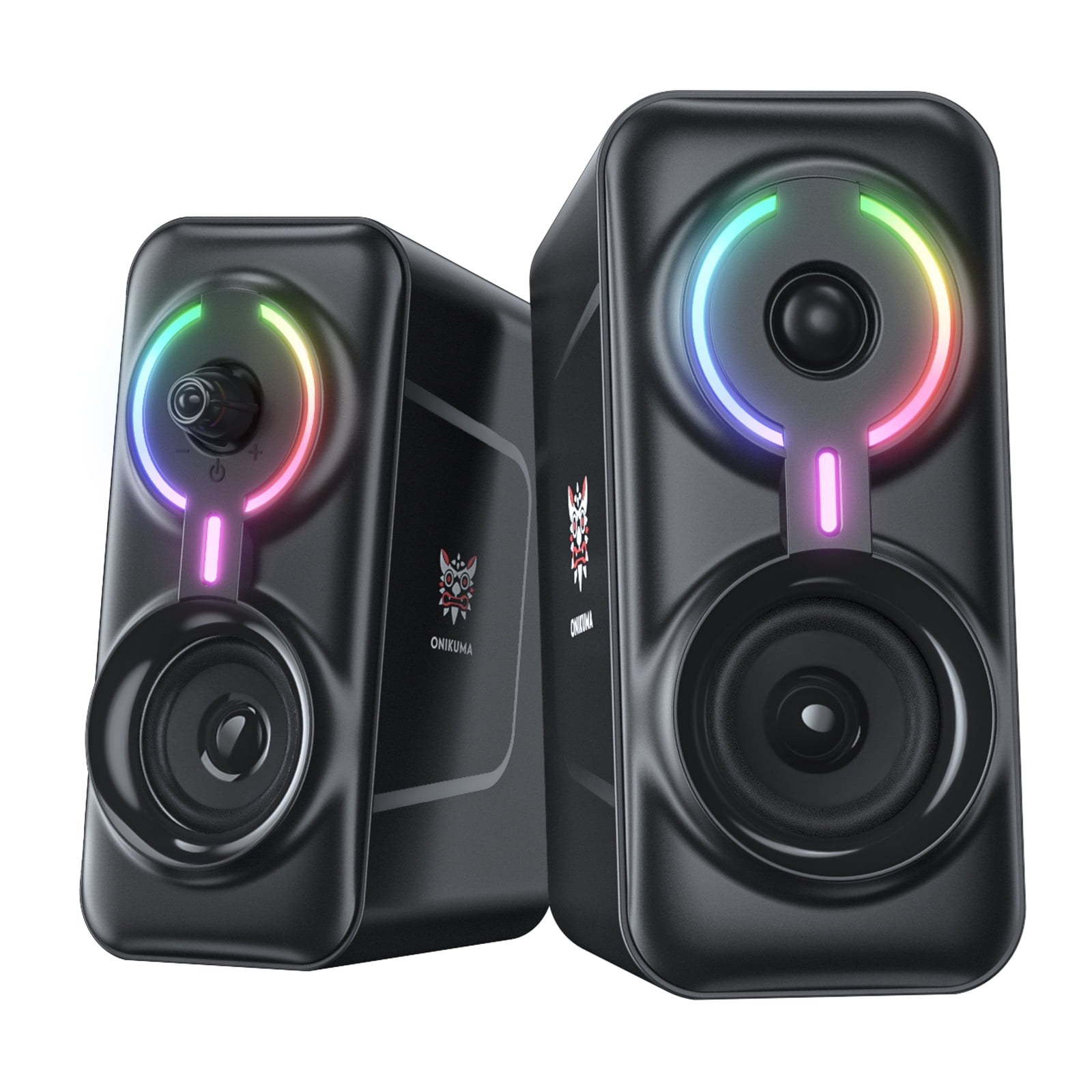 Wired Computer Speakers 2.0 Stereo, USB Powered Desktop Speakers with 3.5mm AUX, 5W×2 Output, Enhanced Bass, Clear Sound for PC Laptop Monitor