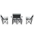 thumbnail image 1 of CoSoTower Ensemble de 4 Pcs Table et Chaises de Camping Pliantes, Ensemble de Chaises de Pelouse d'Extérieur avec Table, Porte-Gobelets pour Randonnée, Pique-Nique, Gris, 1 of 7