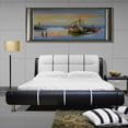 thumbnail image 2 of Greatime B1190 Modern Platform Bed, King, Red&White, 2 of 2