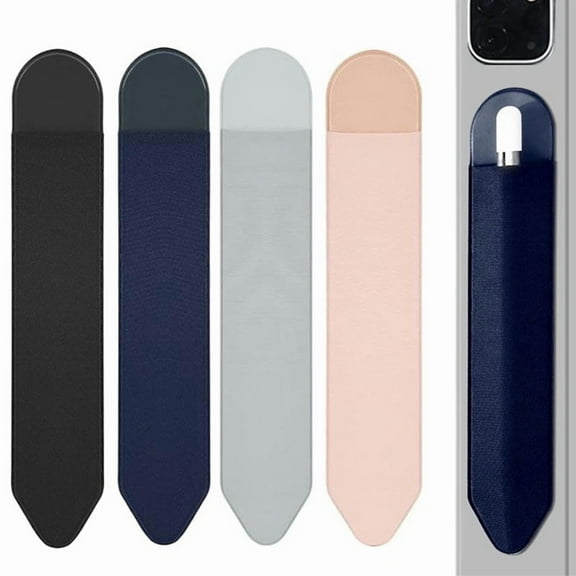 4Pcs of Pencil Case Holder Compatible with The Pencil (Pro and 1st and 2nd Gen), Elastic Pocket for Stylus Pen Pouch Adhesive Sleeve Attached to Case for Pencil