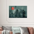 thumbnail image 2 of Wynwood Studio 'Cityscape' Cities and Skylines Wall Art Canvas Print - Green, Gold, 30" x 20", 2 of 2