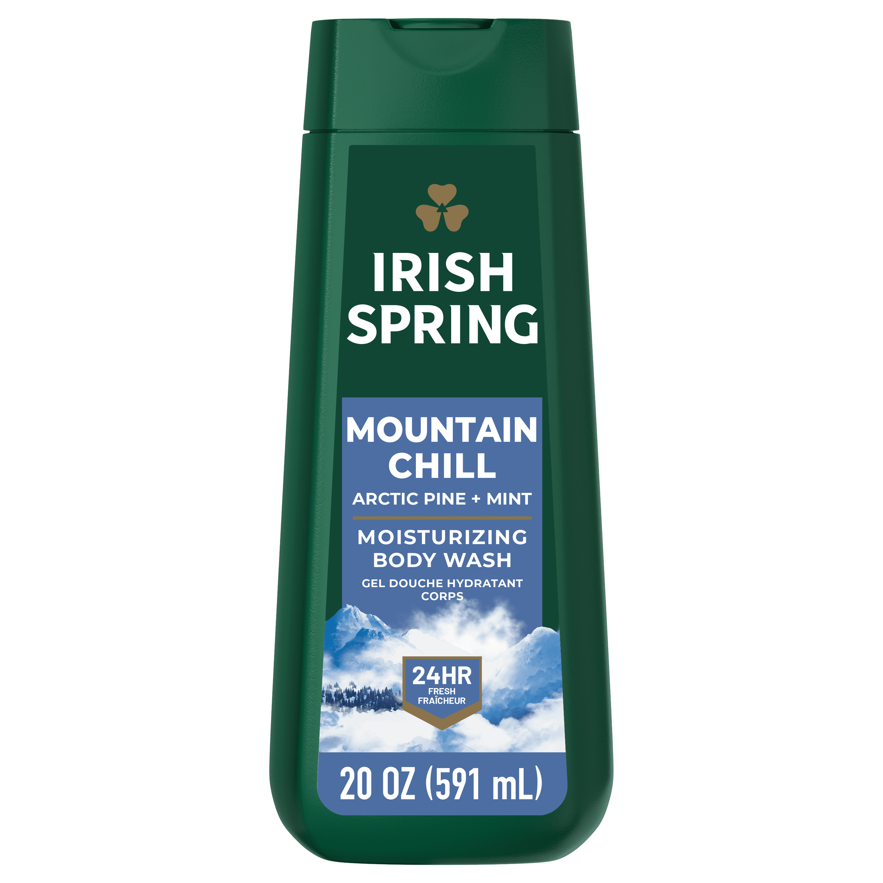 Irish Spring Mens Body Wash, Mountain Chill Scented Body Wash for Men, 20 Oz Bottle