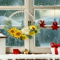 thumbnail image 4 of OUNONA Artificial Sunflower Wreath with Wood Beads and Leaves Farmhouse Door Hanging Decor for Indoor Outdoor, 4 of 8