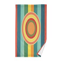 Yayeee 100% Cotton Hand Towels for Bathroom 16" x 28" Kitchen Towel, Colorful Stripes