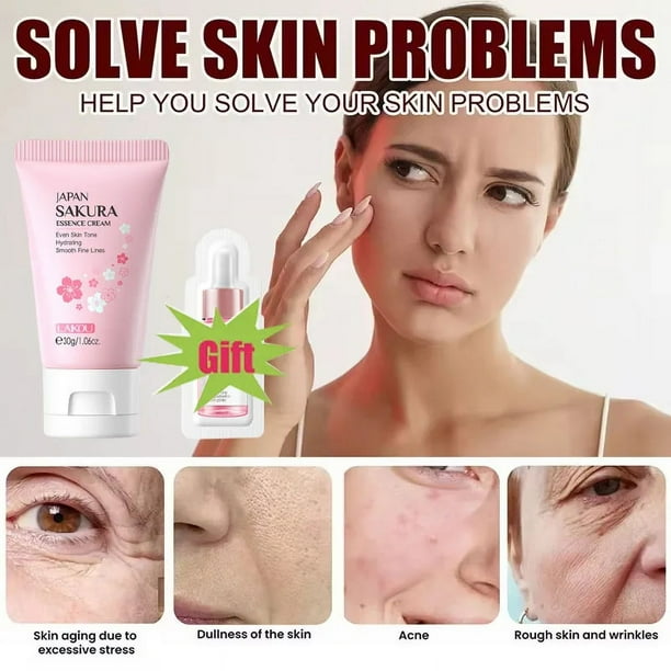 Sakura-crema facial antienvejecimiento, eliminador instantáneo de arrugas, líneas finas, reafirmante, reparación hidratante, cuidado de la piel, Cosméticos Coreanos